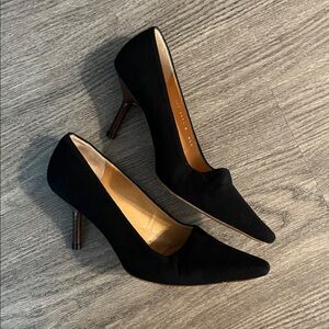Gucci Black Suede Pointed Heels
